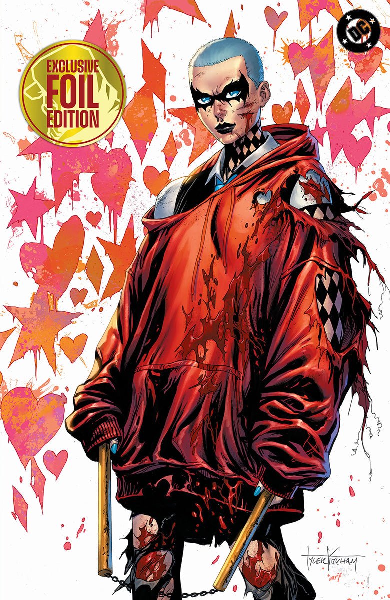 [FOIL] ABSOLUTE BATMAN 23 TYLER KIRKHAM HARLEY QUINN BATTLE DAMAGED EXCLUSIVE VIRGIN VAR (08/12/2026) - FURYCOMIX