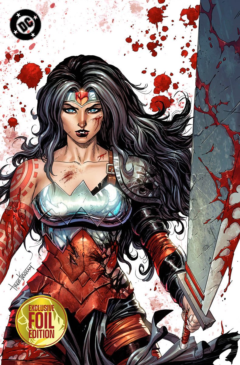 [FOIL] ABSOLUTE WONDER WOMAN 23 TYLER KIRKHAM BATTLE DAMAGED EXCLUSIVE VIRGIN VAR (08/26/2026) - FURYCOMIX