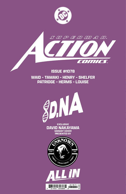 [FOIL] ACTION COMICS 1078 UNKNOWN COMICS DAVID NAKAYAMA EXCLUSIVE VIRGIN CONVENTION PREMIUM VAR (12/04/2024) - FURYCOMIX