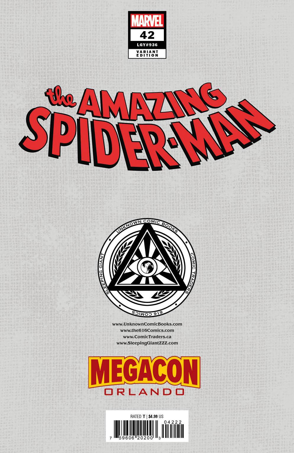 [FOIL] AMAZING SPIDER - MAN 42 [GW] UNKNOWN COMICS EJIKURE EXCLUSIVE VIRGIN MEGACON 2024 VAR (02/14/2024) - FURYCOMIX