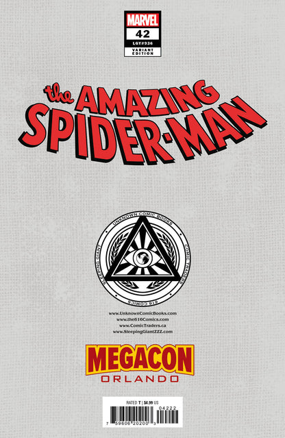 [FOIL] AMAZING SPIDER - MAN 42 [GW] UNKNOWN COMICS EJIKURE EXCLUSIVE VIRGIN MEGACON 2024 VAR (02/14/2024) - FURYCOMIX