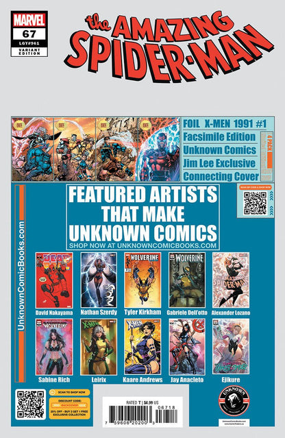 [FOIL] Amazing Spider - man 67 Unknown Comic Alexander Lozano Exclusive Virgin Var (02/12/2025) - FURYCOMIX
