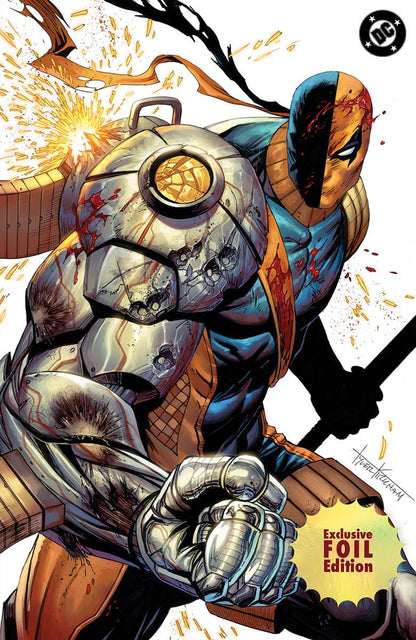 [FOIL]ABSOLUTE BATMAN 21 TYLER KIRKHAM EXCLUSIVE BATTLE DAMAGED DEATHSTROKE VIRGIN VAR (06/17/2026) - FURYCOMIX