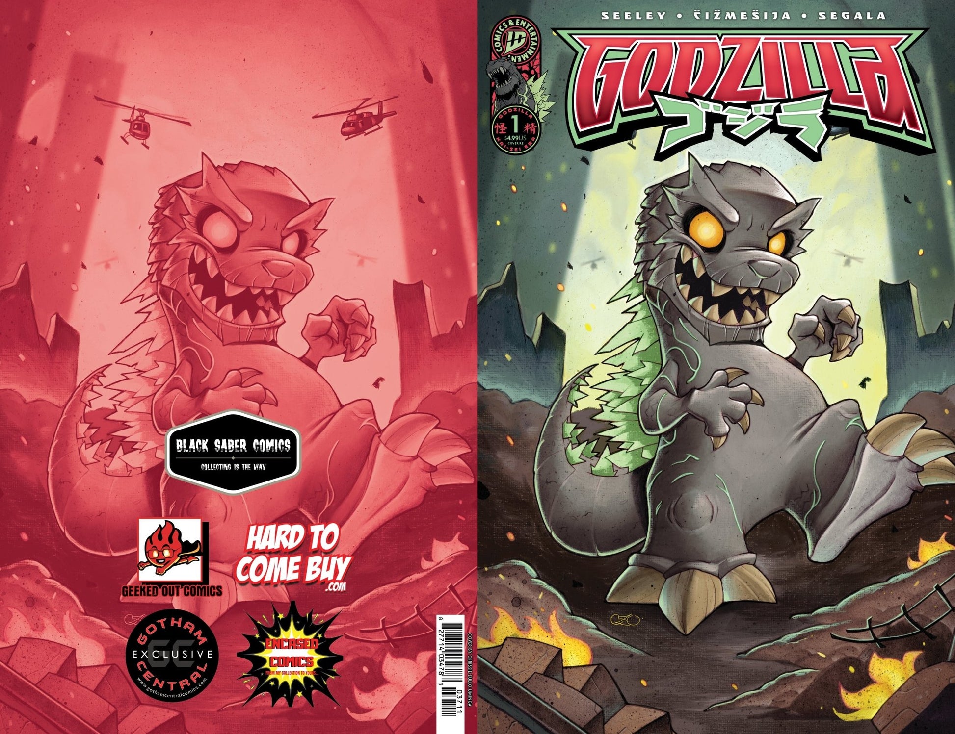 Godzilla Kai - Sei Era 1 - Cover by Chrissie Zullo Uminga Black Saber Comics Exclusive - FURYCOMIX