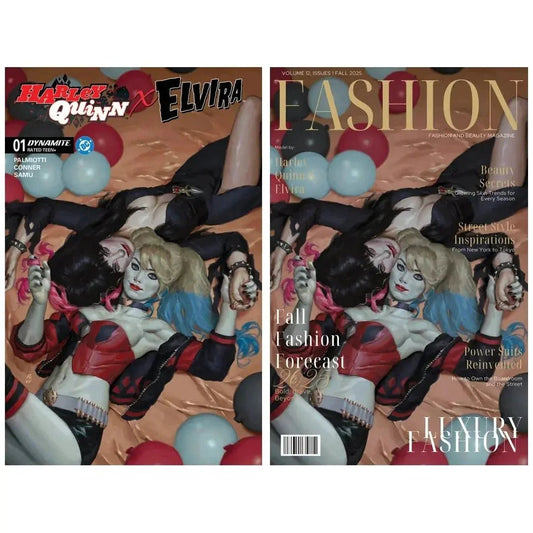 Harley Quinn x Elvira 1 - ECC Exclusive PXVX Bundle (10/01/25) - FURYCOMIX