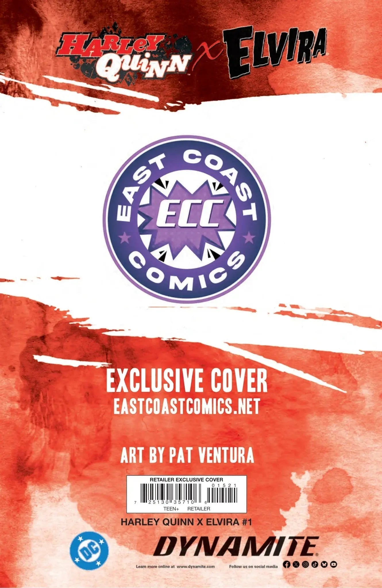 Harley Quinn X Elvira 1 - ECC Exclusive PXVX Fashion Magazine Variant - FURYCOMIX