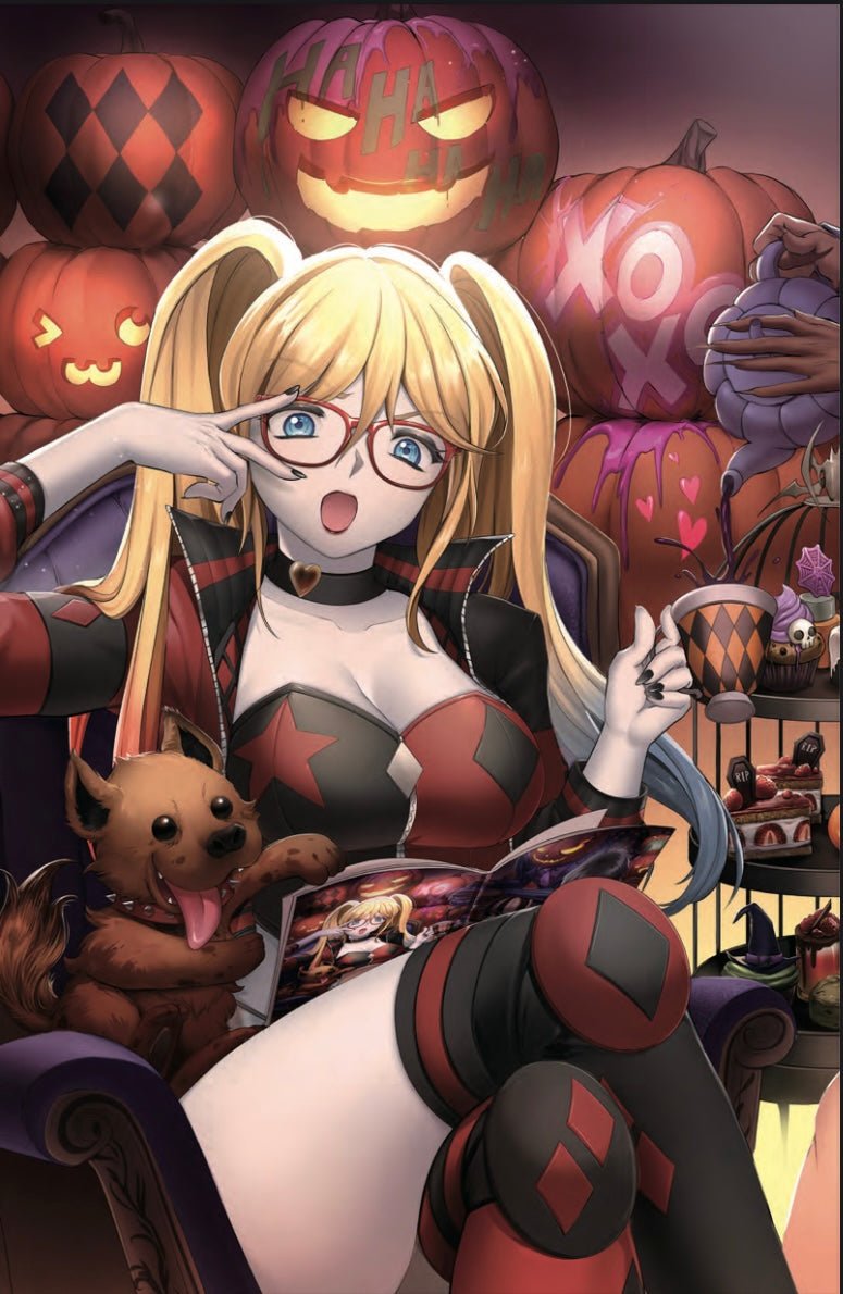 HARLEY QUINN X ELVIRA 2, RACHTA LIN VARIANT SET CONNECTING - FURYCOMIX