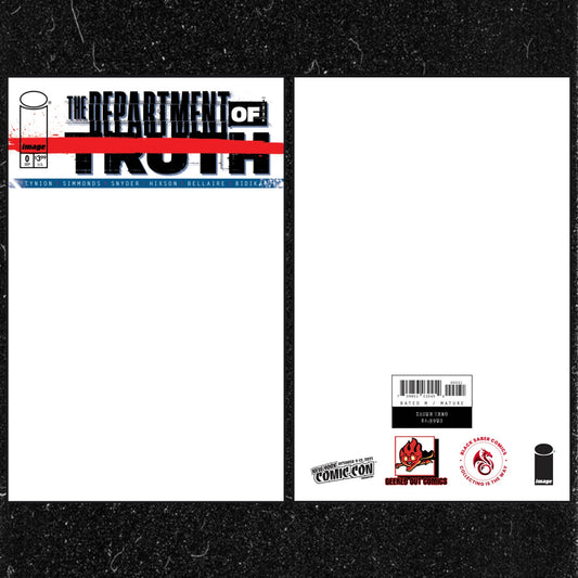 Image: Department Of Truth 0 Black Saber Comics NYCC Exclusive Ltd 400 Blank/ Sketch - FURYCOMIX