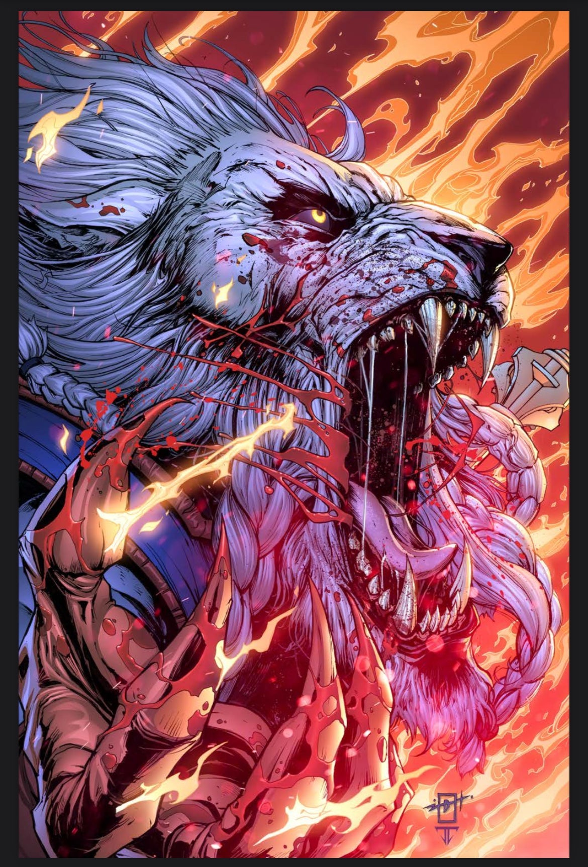 Invincible Universe Battle Beast 1 2nd Print JONATHAN URIBE VIRGIN EXCLUSIVE Variant LIMITED TO 500 w/ COA - FURYCOMIX