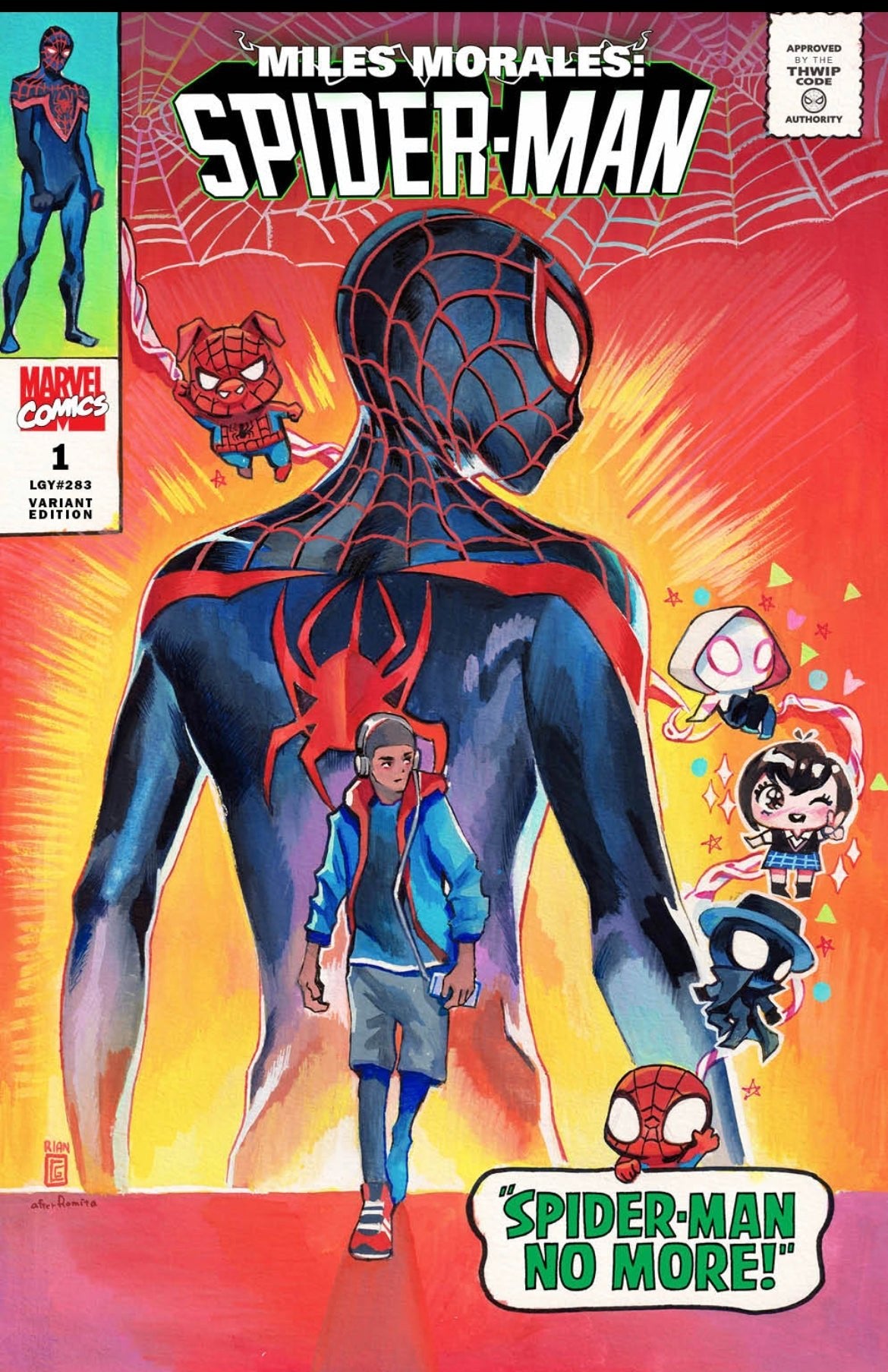 MILES MORALES: SPIDER - MAN 1 - Rain Gonzalez Black Saber Comics Exclusivecover - FURYCOMIX