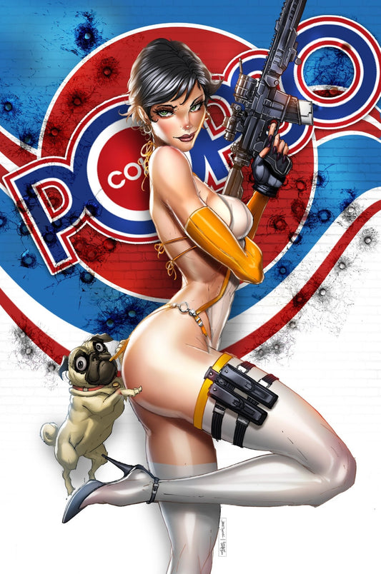 Pop Kill # 3 JAMIE TYNDALL Big Dex Comics MegaCon Exclusive Naked Gun Virgin Variant - FURYCOMIX