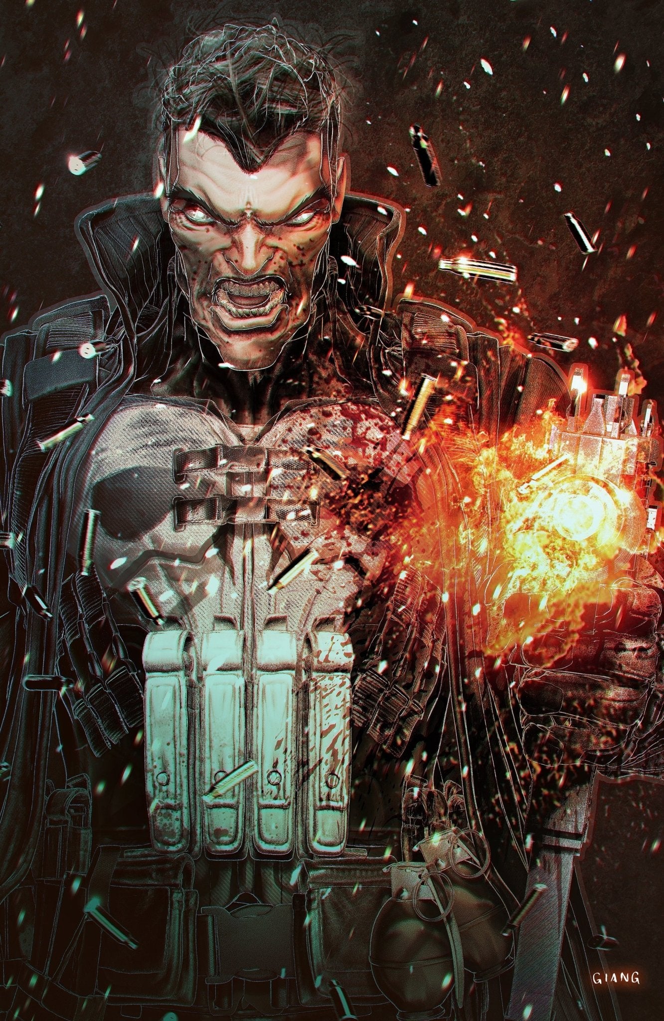 PUNISHER RED BAND  1 JOHN GIANG VIRGIN EXCLUSIVE - FURYCOMIX