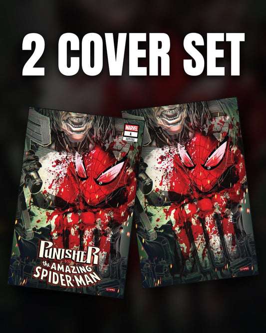 Punisher vs Spider man 1 John Giang SDCC Exclusive Trade/ Virgin set - FURYCOMIX