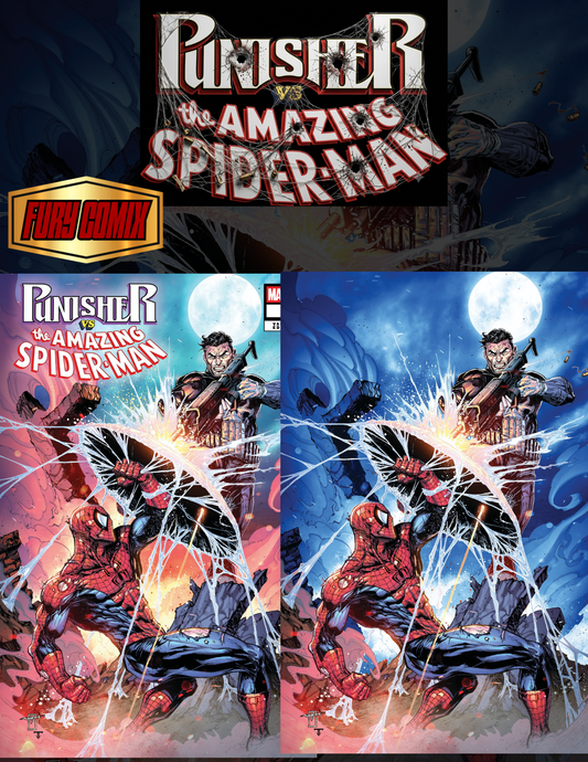 PUNISHER VS SPIDER-MAN  1 JONATHAN URIBE EXCLUSIVE SDCC SET - FURYCOMIX