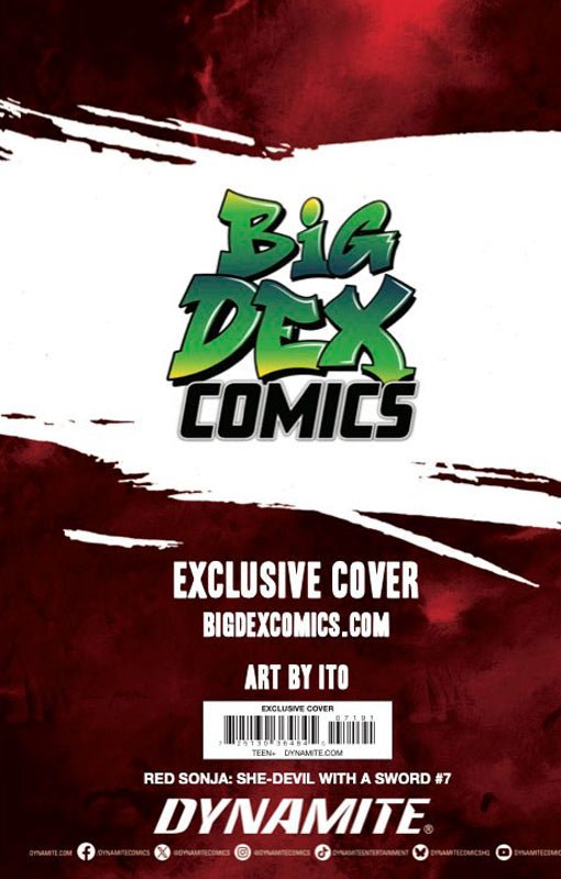 Red Sonja: She-Devil With a Sword #7 ITO Big Dex Exclusive Virgin Variant LTD 500 (PRE-ORDER) - FURYCOMIX