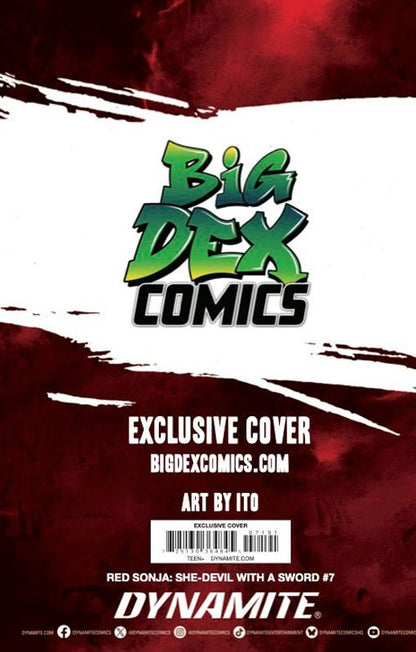 Red Sonja: She-Devil With a Sword #7 ITO Big Dex Exclusive Virgin Variant LTD 500 (PRE-ORDER) - FURYCOMIX