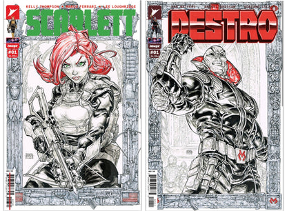 SCARLETT 1 AND DESTRO 1 (Energon universe) (2 BOOK BUNDLE) FREDDIE WILLIAMS Black Saber Comics Exclusive - FURYCOMIX