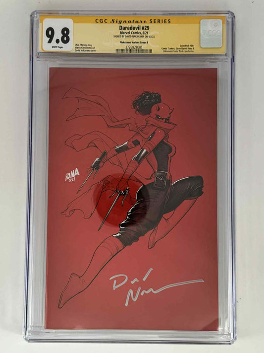 [Signed by David Nakayama] Daredevil 29 CGC 9.8 Yellow Label Exclusive Virgin Color Bleed Var - FURYCOMIX