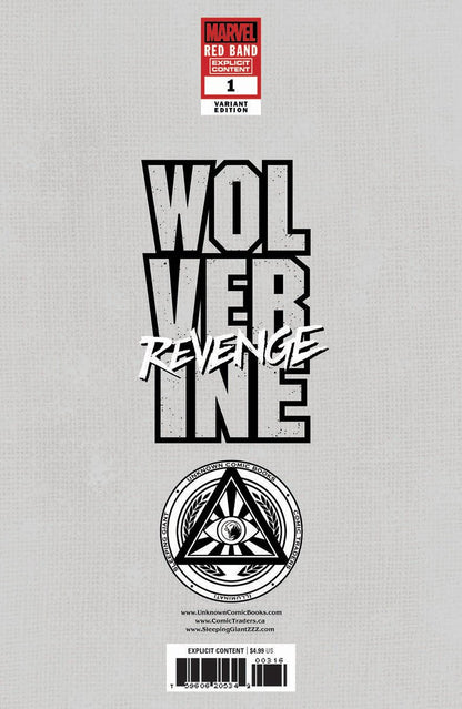 [Signed by Hickman] Wolverine: Revenge - Red Band 1 Virgin Unknown Comics Lee Exclusive Var Explicit Content [INST] - FURYCOMIX