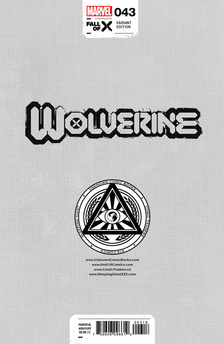 [Signed by Kaare Andrews] WOLVERINE 43 UNKNOWN COMICS KAARE ANDREWS EXCLUSIVE VIRGIN VAR [IN STOCK] - FURYCOMIX