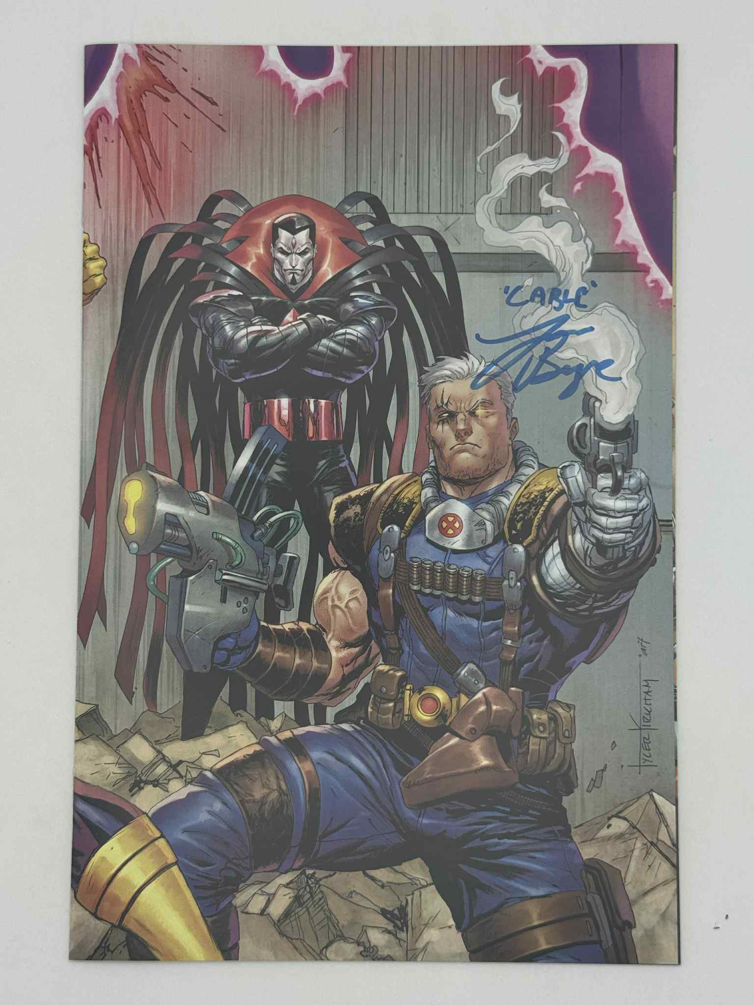 [Signed by Lawerence Bayne] Cable: Love & Chrome 1 Unknown Comics Tyler Kirkham Connecting Cover Exclusive Virgin Var [IN STOCK] - FURYCOMIX