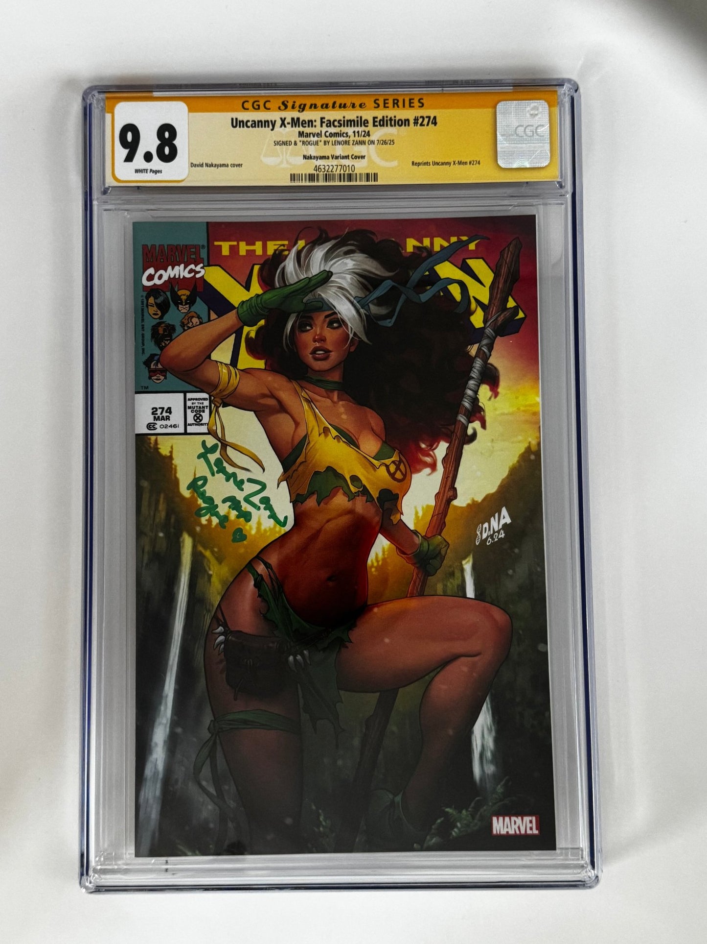 [Signed by Lenore Zann] Uncanny X - Men Facsimile Edition 274 CGC 9.8 Yellow Label Nakayama Exclusive Var - FURYCOMIX