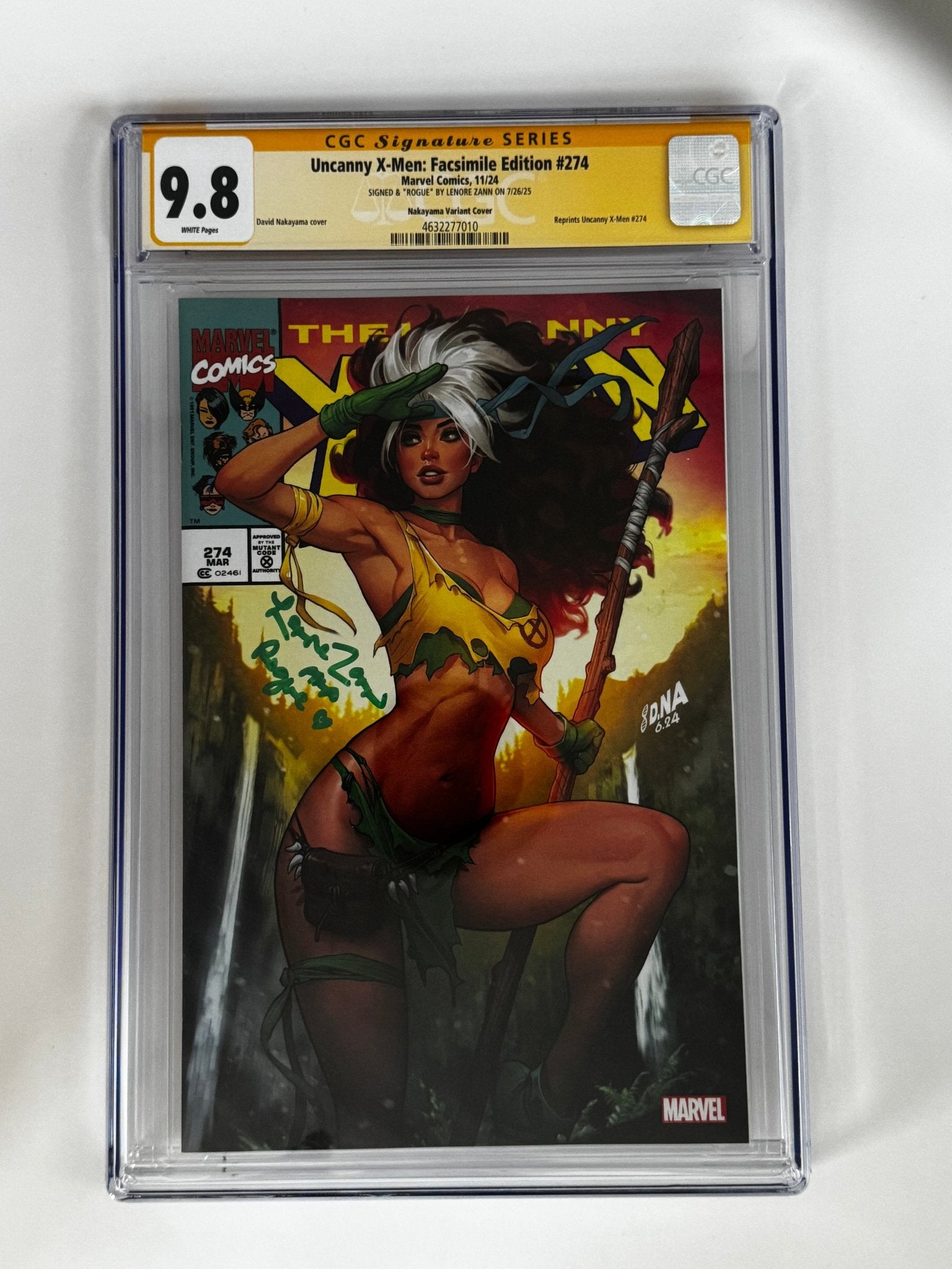 [Signed by Lenore Zann] Uncanny X - Men Facsimile Edition 274 CGC 9.8 Yellow Label Nakayama Exclusive Var - FURYCOMIX