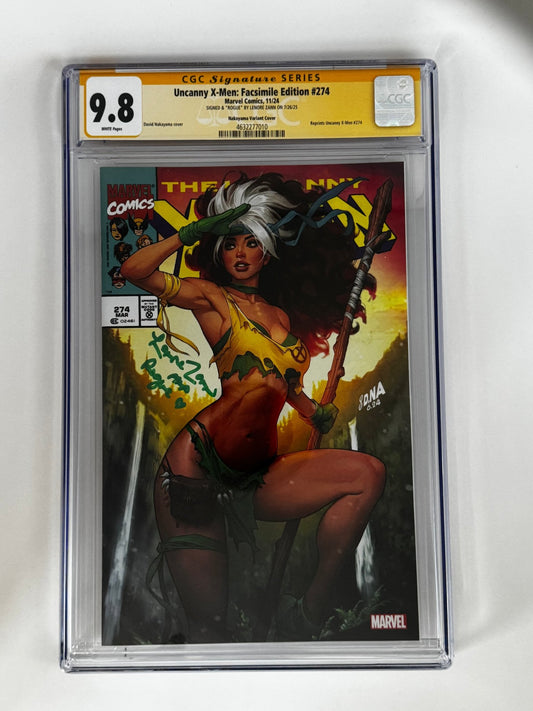 [Signed by Lenore Zann] Uncanny X - Men Facsimile Edition 274 CGC 9.8 Yellow Label Nakayama Exclusive Var - FURYCOMIX