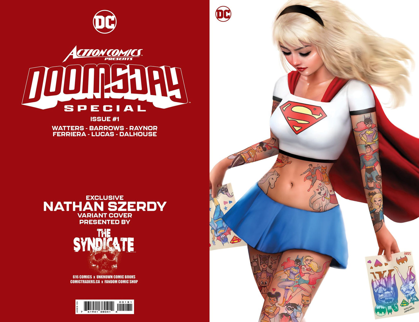 [Signed by Nathan Szerdy] ACTION COMICS PRESENTS DOOMSDAY SPECIAL 1 (ONE SHOT) NATHAN SZERDY (616) EXCLUSIVE TATTOO VIRGIN VAR [IN STOCK] - FURYCOMIX