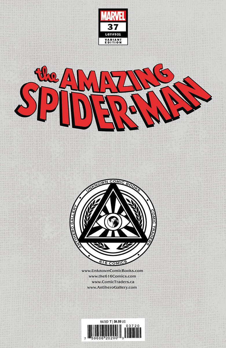 [Signed by Nathan Szerdy] AMAZING SPIDER - MAN 37 [GW] UNKNOWN COMICS NATHAN SZERDY EXCLUSIVE VIRGIN VAR [IN STOCK] - FURYCOMIX