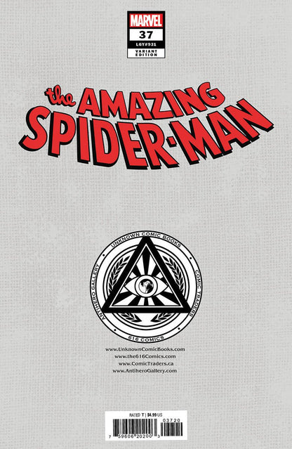 [Signed by Nathan Szerdy] AMAZING SPIDER - MAN 37 [GW] UNKNOWN COMICS NATHAN SZERDY EXCLUSIVE VIRGIN VAR [IN STOCK] - FURYCOMIX