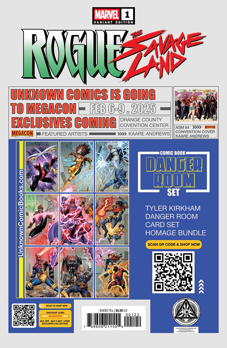 [Signed by Nathan Szerdy] Rogue: The Savage Land 1 Unknown Comics Nathan Szerdy Exclusive Virgin Var (06/2025) - FURYCOMIX