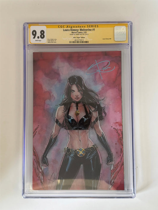 [Signed by Sabine Rich] Laura Kinney: Wolverine 1 CGC 9.8 Yellow Label Sabine Rich Exclusive Virgin Var - FURYCOMIX