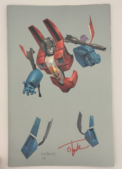 [Signed by Tyler Kirkham] Transformers 18 Unknown Comic Tyler Kirkham Negative Space Virgin Var [IN STOCK] - FURYCOMIX