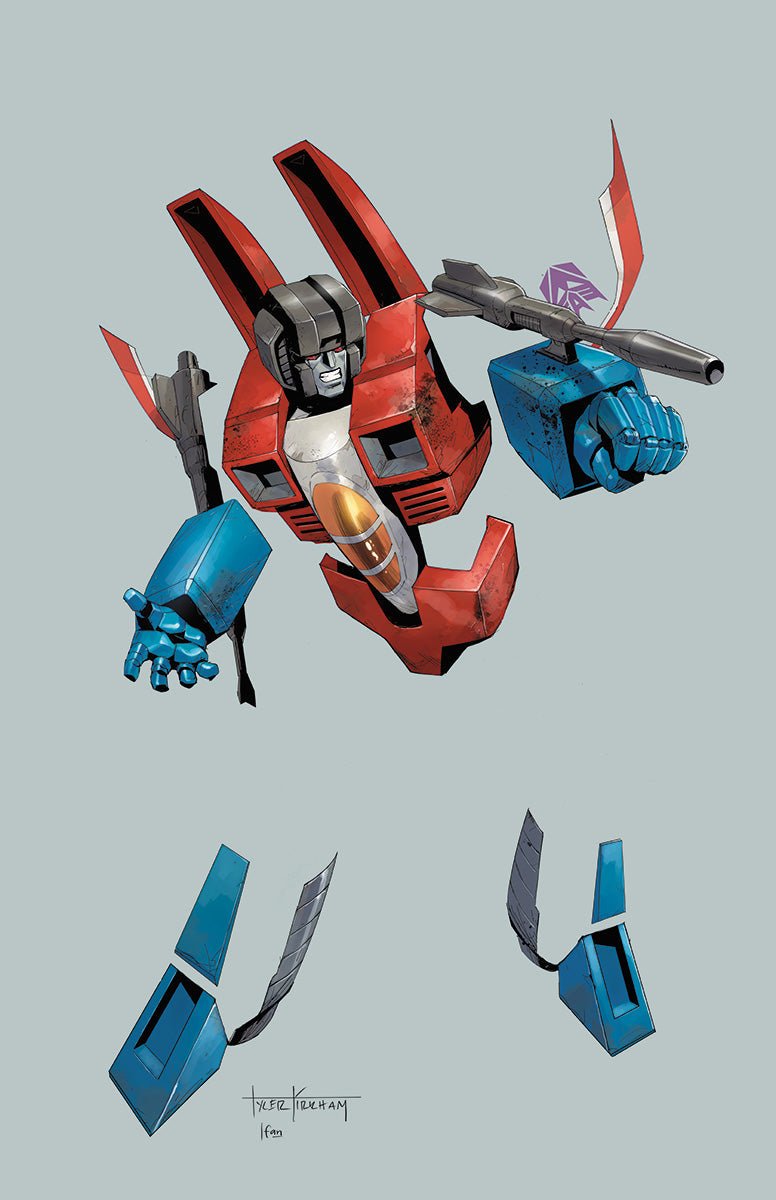 [Signed by Tyler Kirkham] Transformers 18 Unknown Comic Tyler Kirkham Negative Space Virgin Var [IN STOCK] - FURYCOMIX