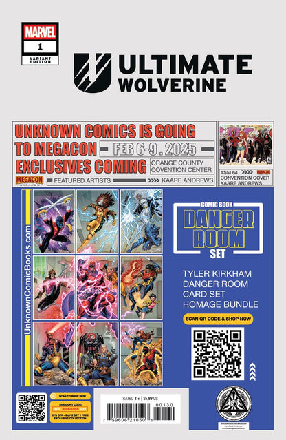 [Signed by Tyler Kirkham] Ultimate Wolverine 1 Unknown Tyler Kirkham Excl Prem Var - FURYCOMIX