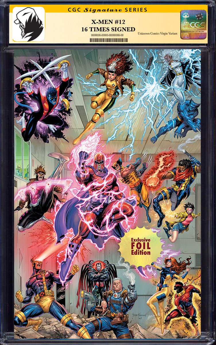[SIGNED CGC 9.8 YELLOW LABLE] [16 TIMES SIGNED] X - Men 12 Unknown Comic Tyler Kirkham C2E2 2025 Exclusive Var [IN STOCK] - FURYCOMIX