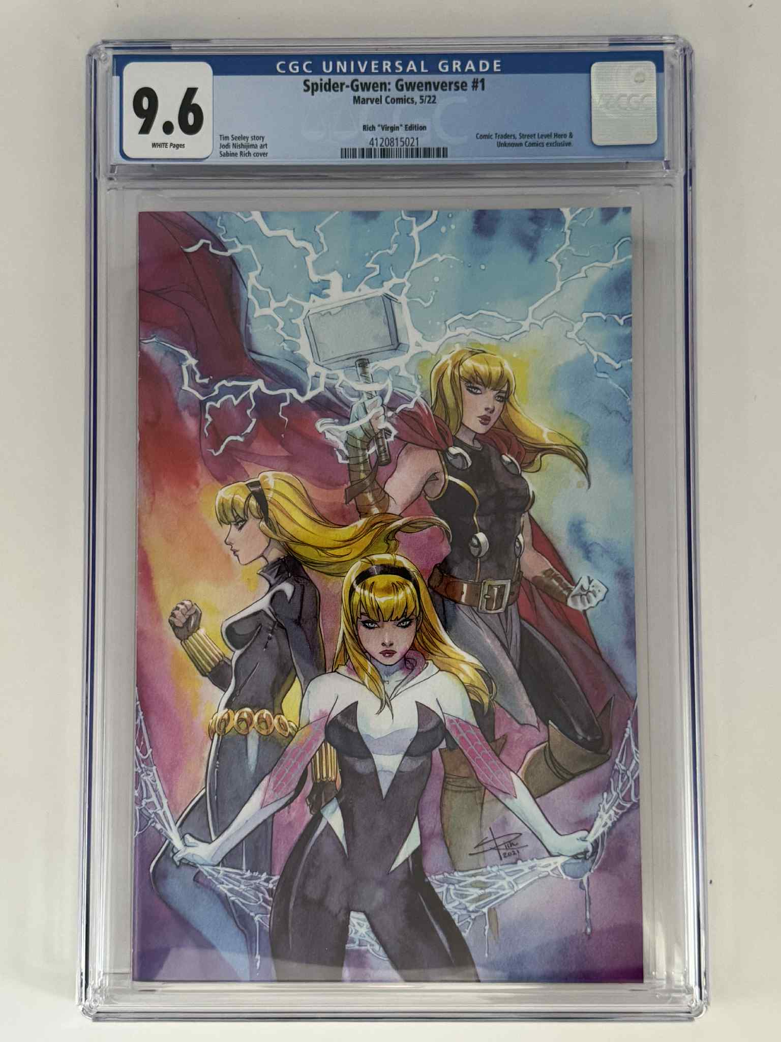 Spider - Gwen: Gwenverse 1 CGC 9.6 Blue Label Sabine Rich Exclusive Var - FURYCOMIX