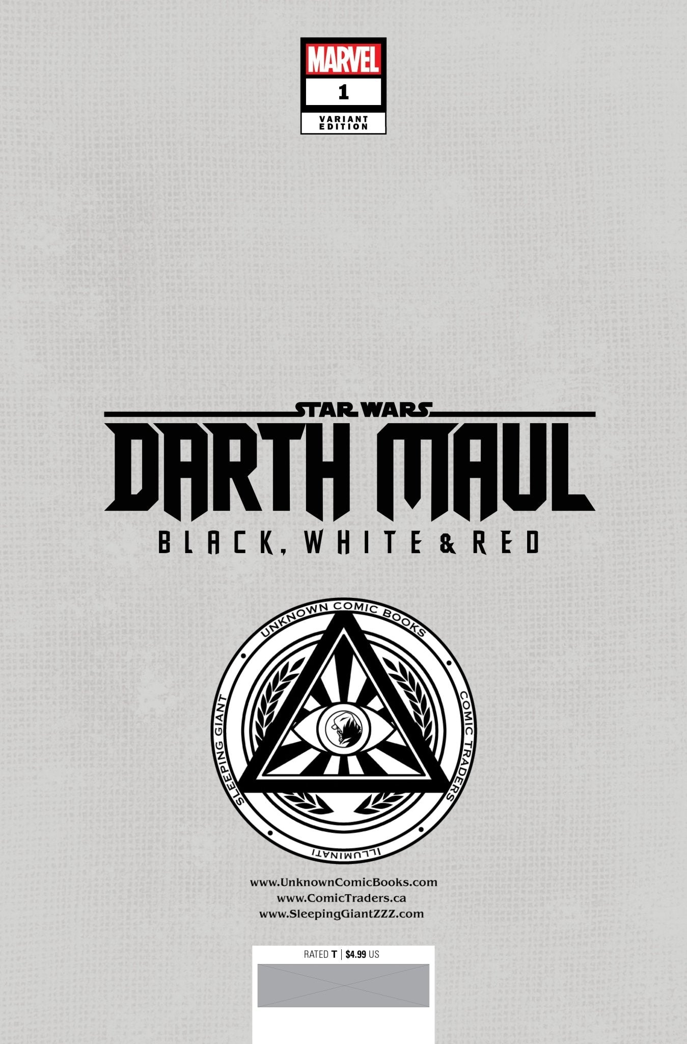 Star Wars: Darth Maul - Black, White & Red 1 Unknown Comics Felipe Massafera Exclusive Var (04/24/2024) - FURYCOMIX