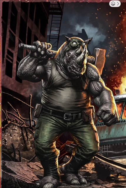 Teenage Mutant Ninja Turtles #19 MICO SUAYAN HeroesCon Exclusive ROCKSTEADY Virgin Variant - FURYCOMIX