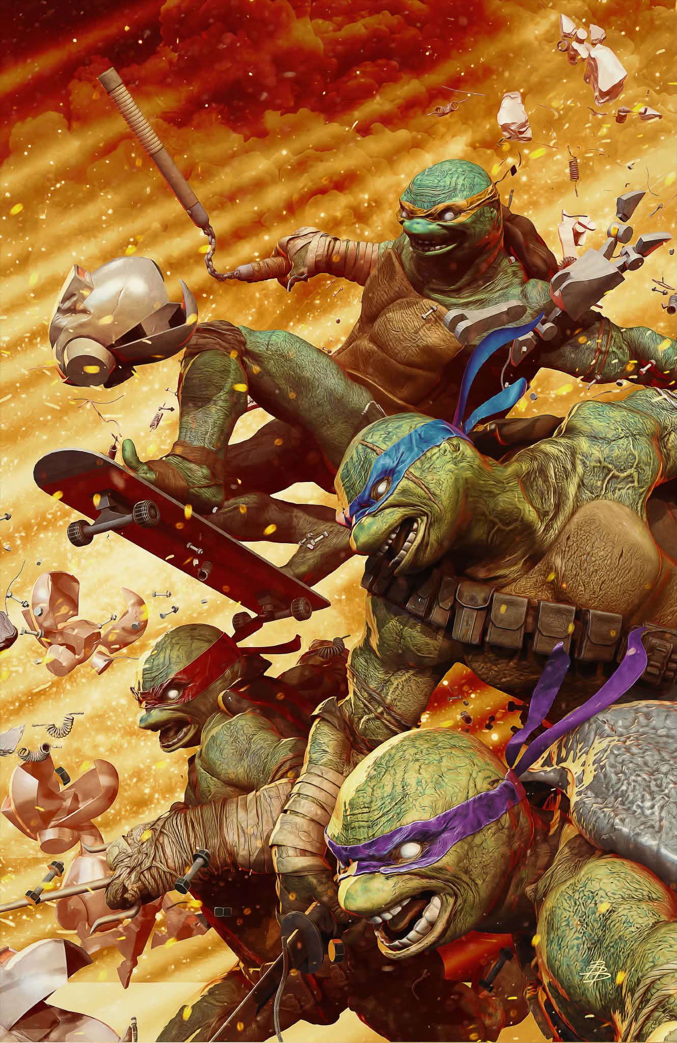 TEENAGE MUTANT NINJA TURTLES 20: 300TH ISSUE SPECIAL BJORN BARENDS EXCLUSIVE YELLOW VIRGIN VAR (07/22/2026) - FURYCOMIX
