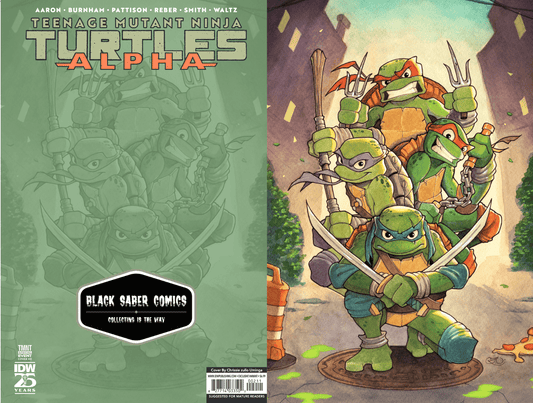 Teenage Mutant Ninja Turtles: Alpha Variant RI Black Saber Comics Chrissie Zullo Uminga ltd 500 - FURYCOMIX