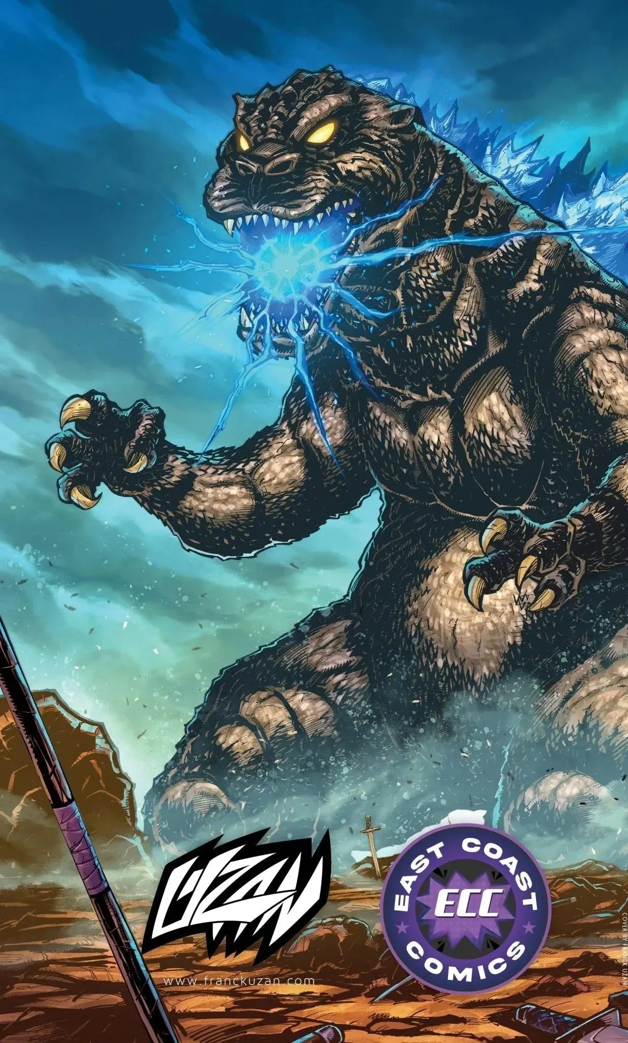 Teenage Mutant Ninja Turtles x Godzilla 1 - ECC Franck Uzan Variant - Right Side Wrap - Around (11/12/25) - FURYCOMIX