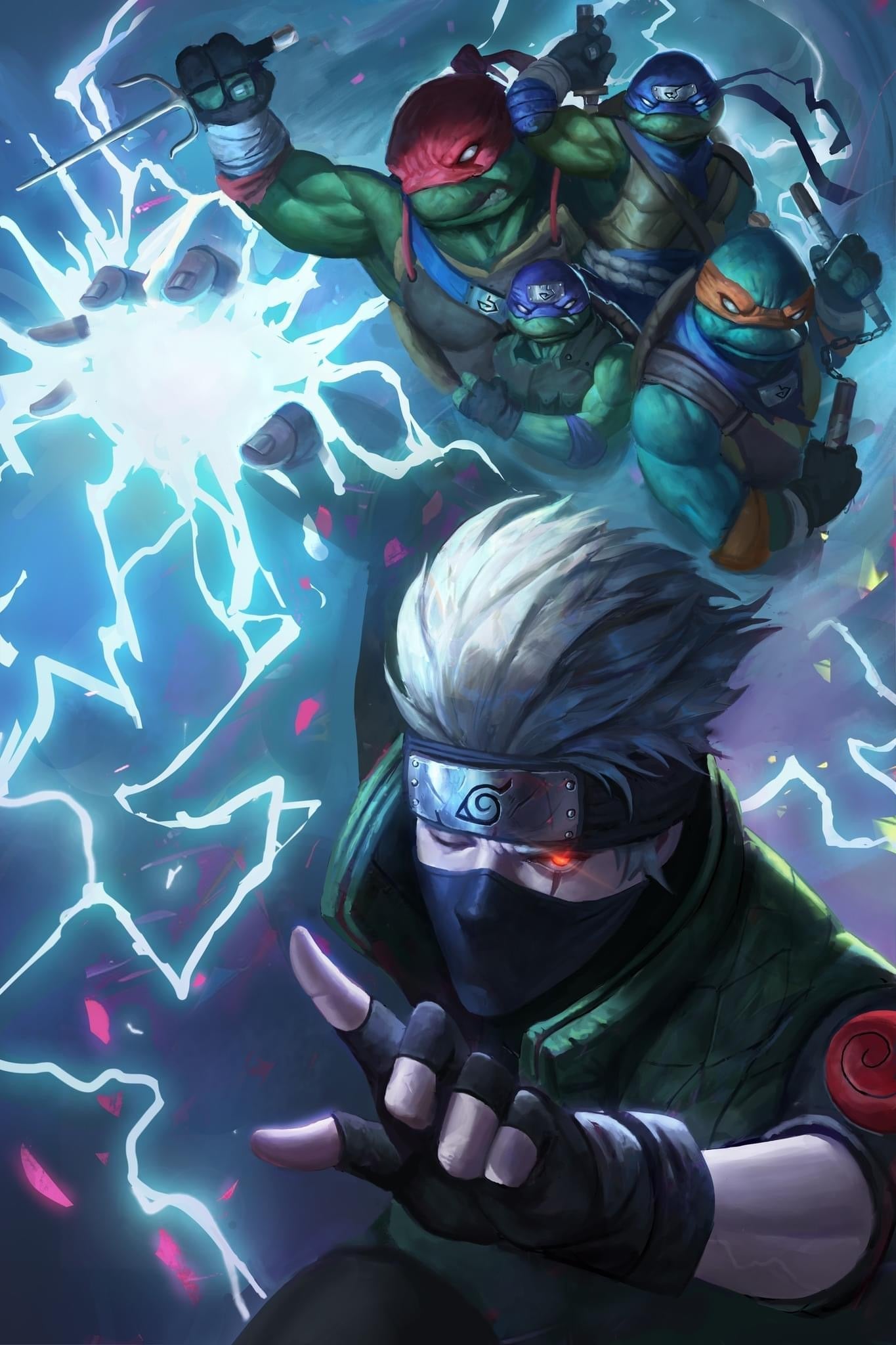Teenage Mutant Ninja Turtles x Naruto 1 Aaron Bartling Black Saber Comics Exclusive Ltd 600 - FURYCOMIX
