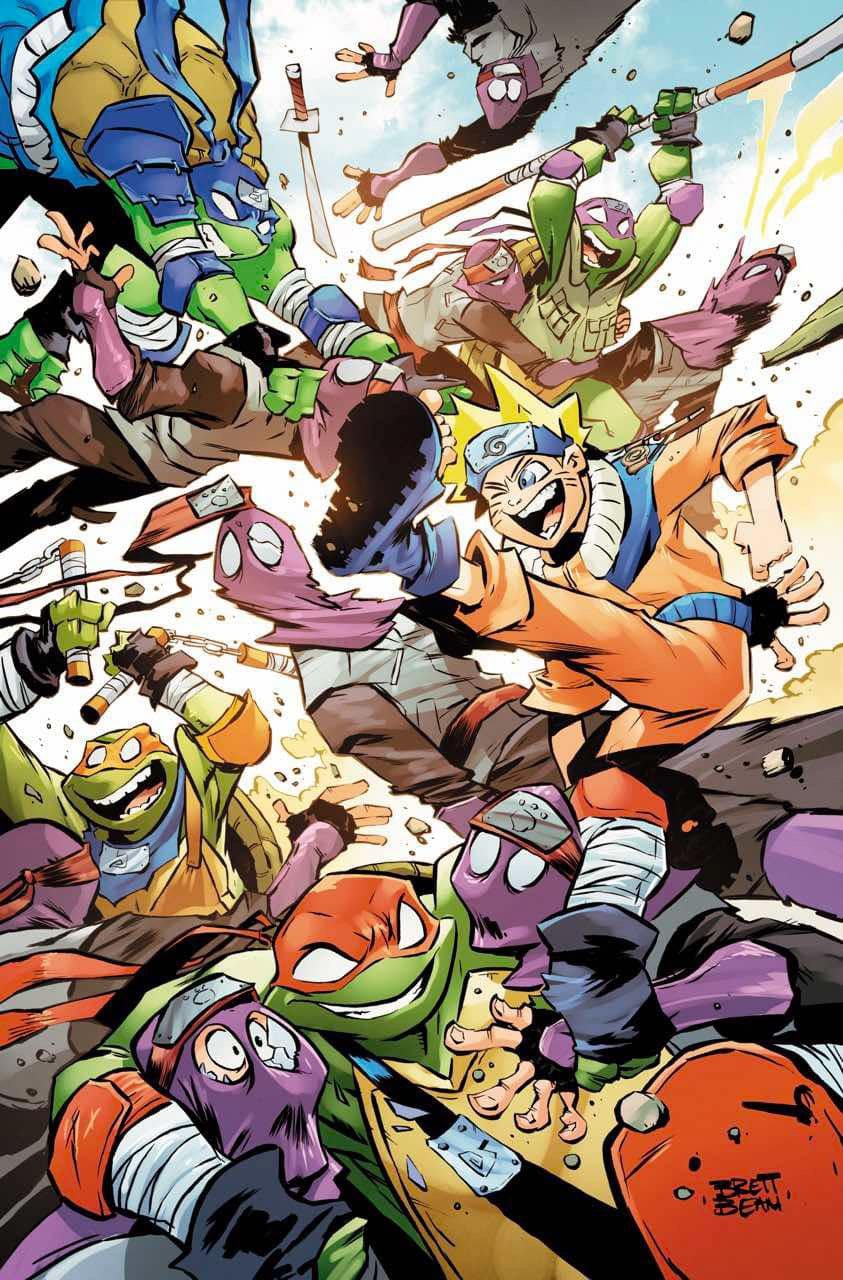 Teenage Mutant Ninja Turtles X Naruto 3 Brett Bean Virgin Day Variant Exclusive - FURYCOMIX
