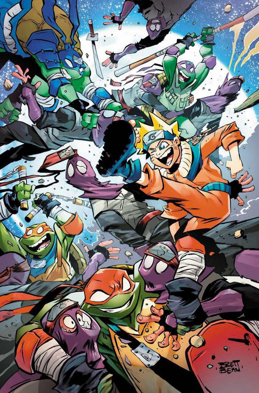 Teenage Mutant Ninja Turtles X Naruto 3 Brett Bean Virgin Night Variant Exclusive - FURYCOMIX