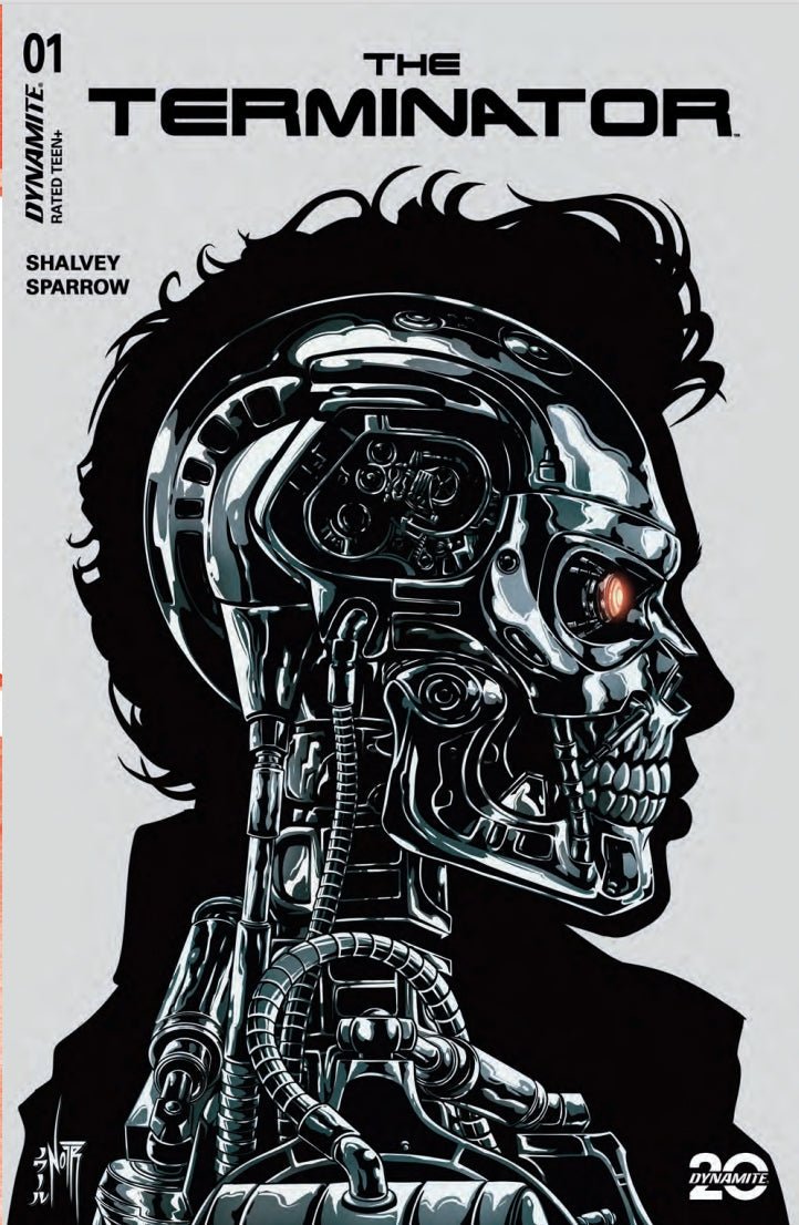 TERMINATOR 1 JORDAN NOIR BLACK & WHITE VARIANT, JAMS FORTRESS EXCLUSIVE - FURYCOMIX