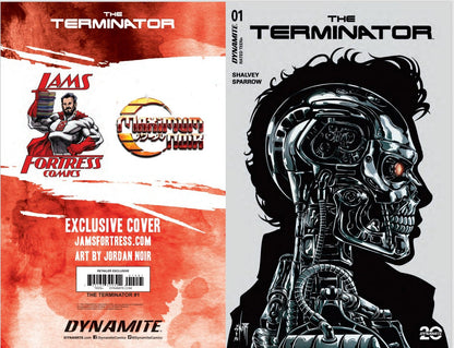 TERMINATOR 1 JORDAN NOIR BLACK & WHITE VARIANT, JAMS FORTRESS EXCLUSIVE - FURYCOMIX