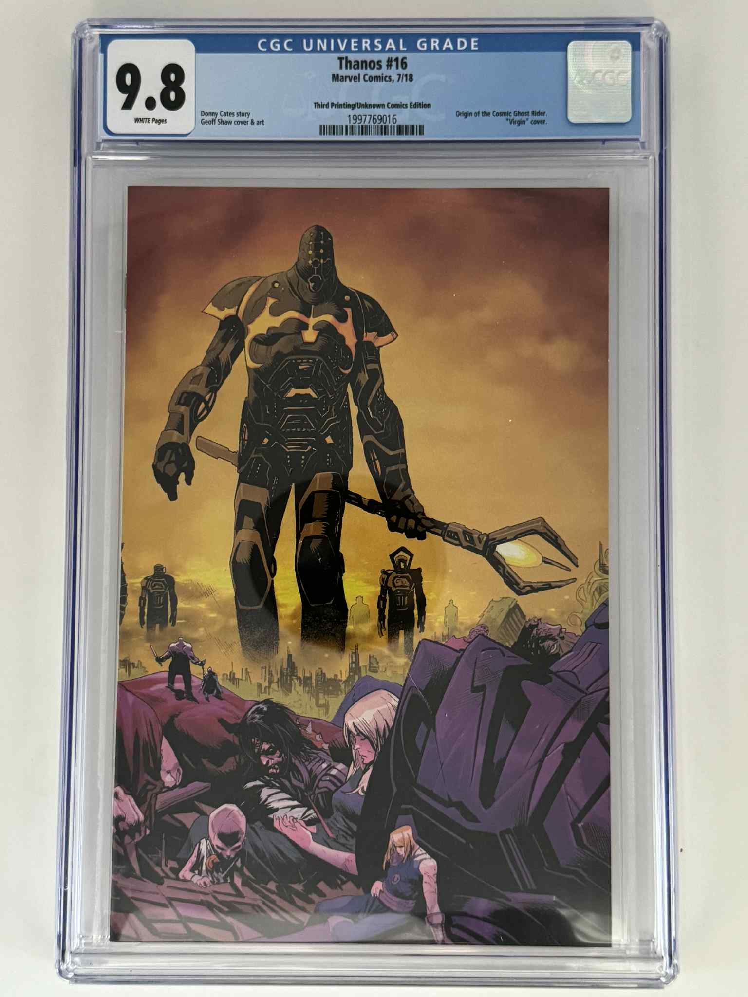 Thanos 14 CGC 9.8 Blue Label Geoff Shaw Exclusive Virgin Var - FURYCOMIX