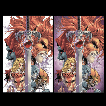 THUNDERCATS  6 WHITE AND PURPLE VIRGIN SET JAMS FORTRESS, TYLER KIRKHAM SDCC EXCLUSIVE (C - FURYCOMIX